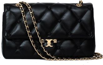 Tory Burch Bunny Knot Schoudertas - Dames - Tassen - Zwart - Maat: ONE Size Leer