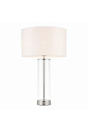 Netlighting Lessina Table Lamp White Polished Nickel E27 in Grey