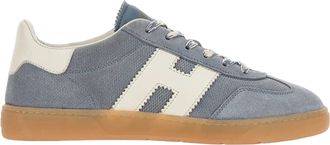 Hogan Cool Lace-Up Sneakers in Calfskin and Sheepskin