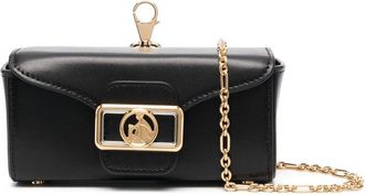 Lanvin logo-plaque mini bag - women - Calf Leather/Lamb Skin/Brass - OS - Black