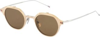 Thom Browne unisex, Accessoires, Grijs, Maat: 46 MM Leer