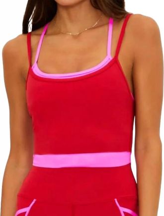 Beach Riot Vinny Top In Royal Red Matte