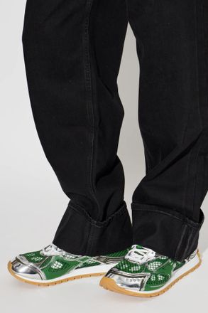Bottega Veneta Orbit Sports Shoes, Mens, Green