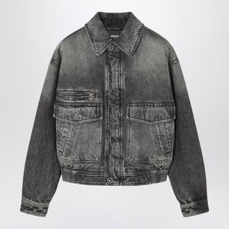 Versace Grey denim blouson jacket