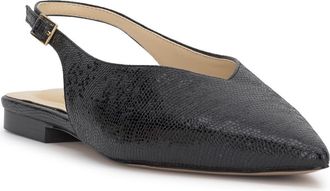 Jessica Simpson Mezzah Slingback Pointed Toe Flat in Black at Nordstrom, Size 6.5