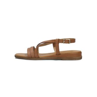 Notre-V Schoenen, Dames, Bruin, 40 EU, Leer, Platte sandalen