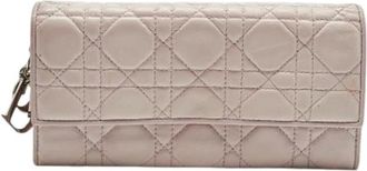 Dior Pre-owned Wallets, female, Pink, Size: ONE SIZE Pre-owned Leather Wallet