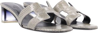 Herm&egrave;s Lizard Skin Oasis Sandals Size 38.5