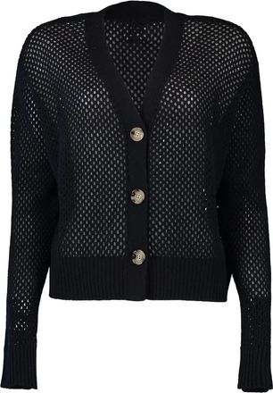 Allude V-neck button-up cardigan - women - Wool/Cashmere - S - Blue