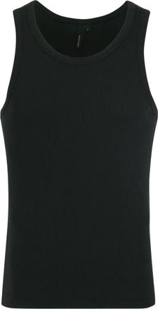 Entire studios ribbed-trims tank top - unisex - Cotton/Elastane - S - Black