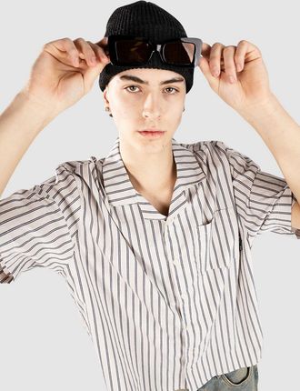 Blue Tomato Boxy Striped Linen Hemd patroon