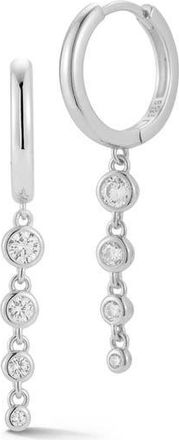 Glaze Jewelry Cubic Zirconia Drop Huggie Hoop Earrings in Silver at Nordstrom Rack