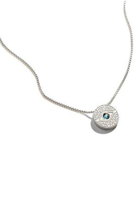 Alex and Ani Evil Eye Crystal Necklace in Silver at Nordstrom