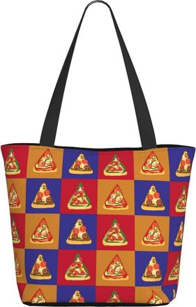 AOOEDM Retro Pizza Ladies Shopping Bag 13x11x7in.The Perfect ValentineS Day Gift.It Is The Best ValentineS Day Gift For Mom, Daughter, Wife,Etc