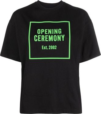 Opening Ceremony logo-print cotton T-shirt - women - Cotton - M - Black