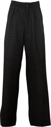 Dries Van Noten Peacha Pants - Dames - Wijde Broeken - Zwart - 2XS - Wol - Broeken