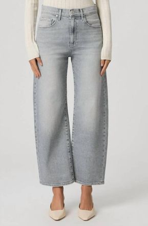 Paige Arellia Ankle High Rise Barrel Jean In Smokescreen Gret