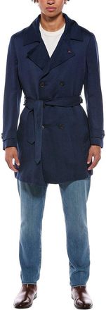 Isaia Linen, Silk & Cashmere-Blend Coat
