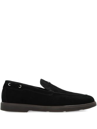 Giuseppe Zanotti logo-plaque loafers - Black