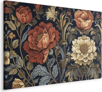 OEM Imagen - Tapiz Grande Con Flores Y Motivos Florales Retro Al Estilo Kilim / Tapiz Grande Con Flores Estilo Retro