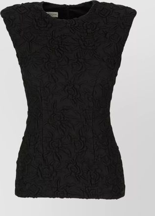 Dries Van Noten sleeveless floral textured top