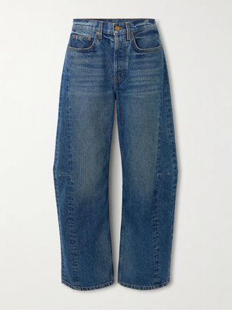 B Sides Jeans A Gamba Larga E Vita Alta Lasso - Blu
