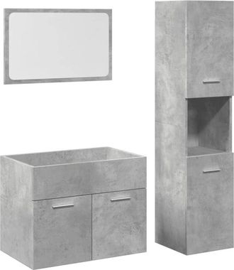 vidaXL Set Muebles De Ba&ntilde;o 2 Piezas Madera Contrachapada Gris Hormig&oacute;n Vidaxl