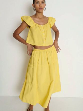 Nation Ltd Karin Tiered Skirt In Sunshine