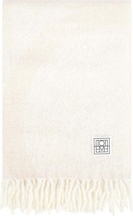 Toteme Accessoires, Dames, Beige, ONE Size, Polyester, Jacquard Monogram Sjaal