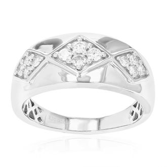 Vir Jewels 1/3 cttw Lab Grown Diamond Wedding Band in Sterling Silver For Women