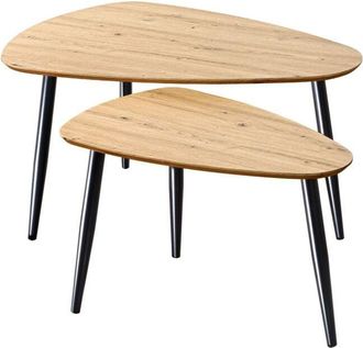 Calicosy Calicosy - Set di 2 tavolini con piedi in metallo