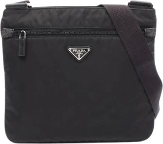 Prada Pre-owned Cross Body Bags, female, Black, Size: ONE SIZE Pre-owned Nylon prada-bags
