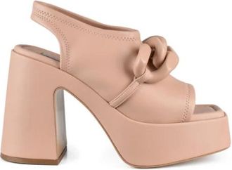 Stella McCartney Skyla Wedge Sandalen - Dames - Sandalen met hakken - Roze - 38 EU - Schoenen