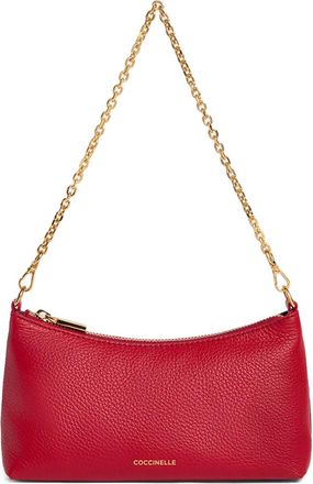 Coccinelle Borsa a spalla Aura in pelle con catena - Rosso