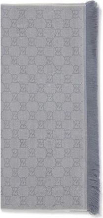 Gucci Luxe wollen sjaal met tijdloos design - Dames - Wintersjaals - Grijs - ONE Size - Wol - Accessoires