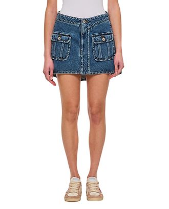 J.W.Anderson Irregular Hemline Mini Skirt With Front Patch Pockets