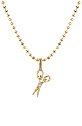 Made by Mary Scissors Bead Chain Necklace in Gold Vermeil at Nordstrom