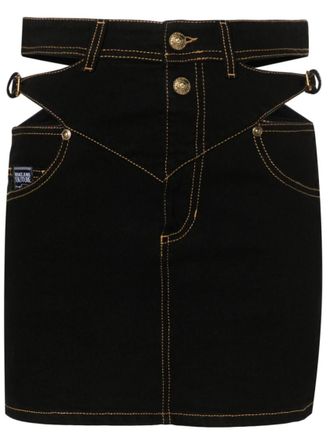 Versace Jeans Couture Black Skirt Cut-out Details