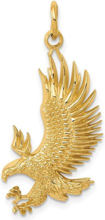 Diamond2Deal 14k Yellow Gold Bald Eagle Charm