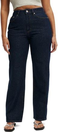 Cotton On Curvy 91 High Waist Straight Leg Jeans in Aries Blue at Nordstrom, Size 2