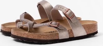 Birkenstock Womens Birkenstock Mayari Birko Flor Womens Sandals - Graceful Taupe - Brown - Size: UK7.5 eu41 us10.5 regular