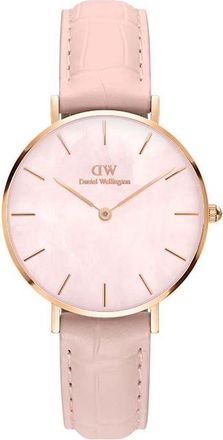 Daniel Wellington Womens DW00100514 Ladies Petite Rouge Rose Gold 32mm Watch - Pink - One Size