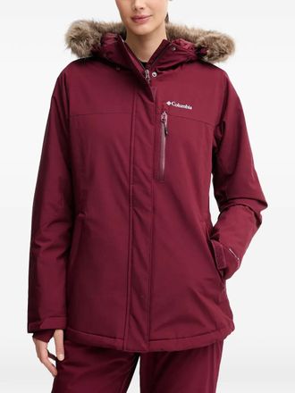 Columbia Ava Alpine ski-jack met capuchon en imitatiebont - Rood