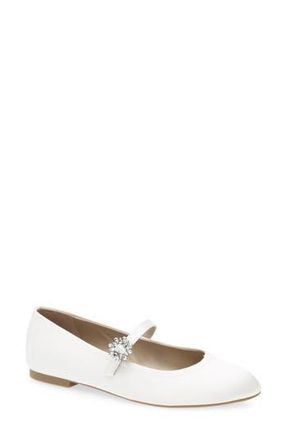 Stuart Weitzman Aura Mary Jane Flat in White. at Nordstrom Rack, Size 8.5