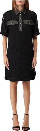 Liu Jo Jersey Jurk - Dames - Korte kleedjes - Zwart - S - Kleedjes