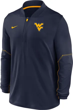 Nike West Virginia Sideline Nike Mens Dri-FIT College 1/2-Zip Top in Blue | 03BA19MCWVN-UCQ