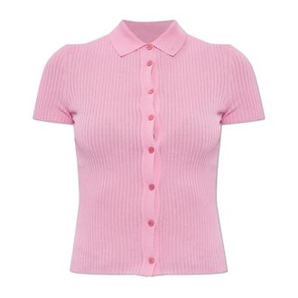 Balenciaga Blouses, female, Pink, Size: XS Button-Up Top