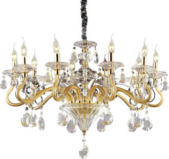 Netlighting Negresco 10 Light Chandelier Gold Finish E14