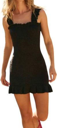 Free People Devyn Sweater Mini Dress In Black