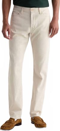 AG - Adriano Goldschmied Mens Everett Linen Slim Straight Pant In Natural